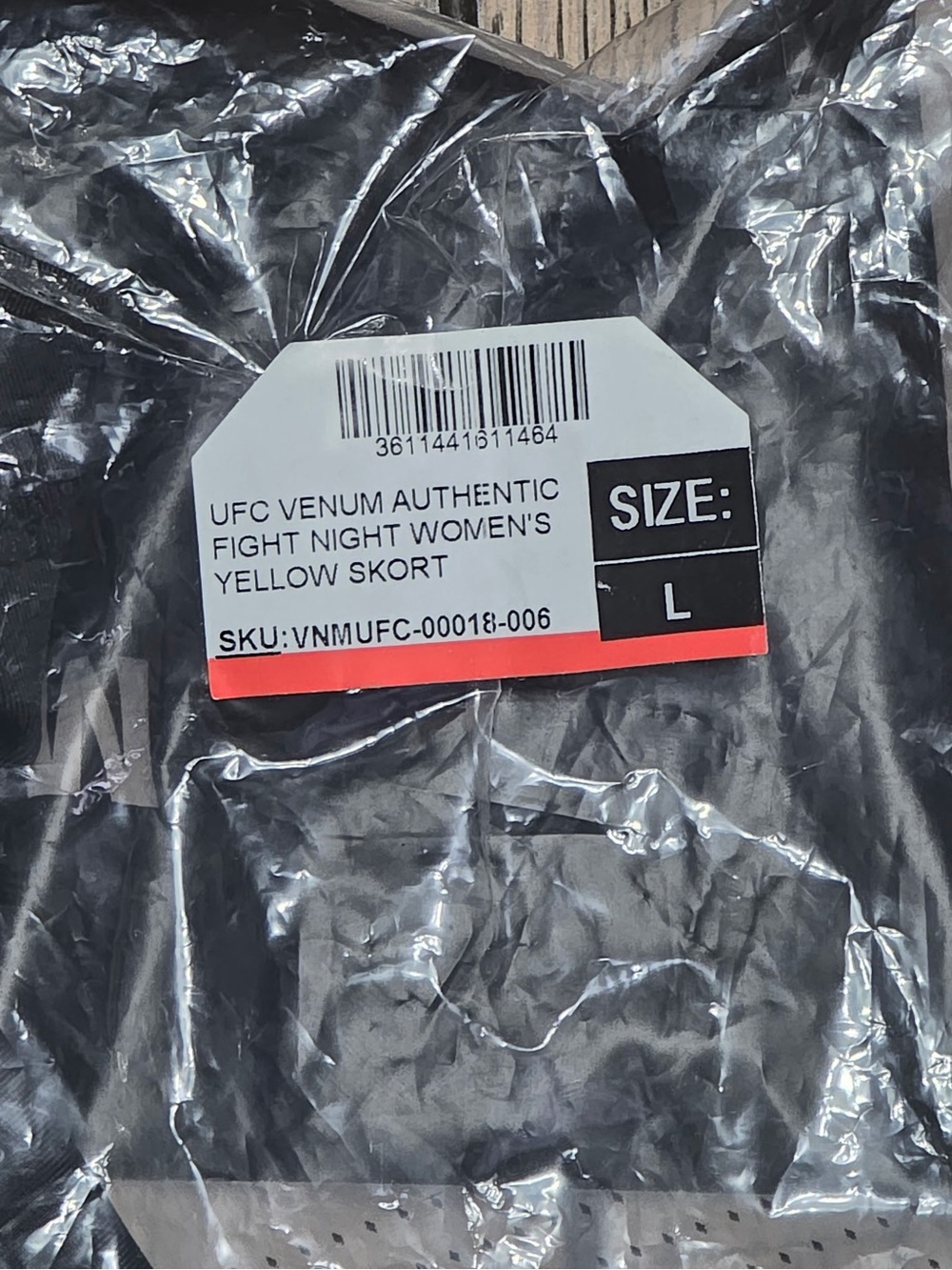 UFC Women's Venom Yellow and Black Athletic Training Skort NWT Large - Picture 9 of 10